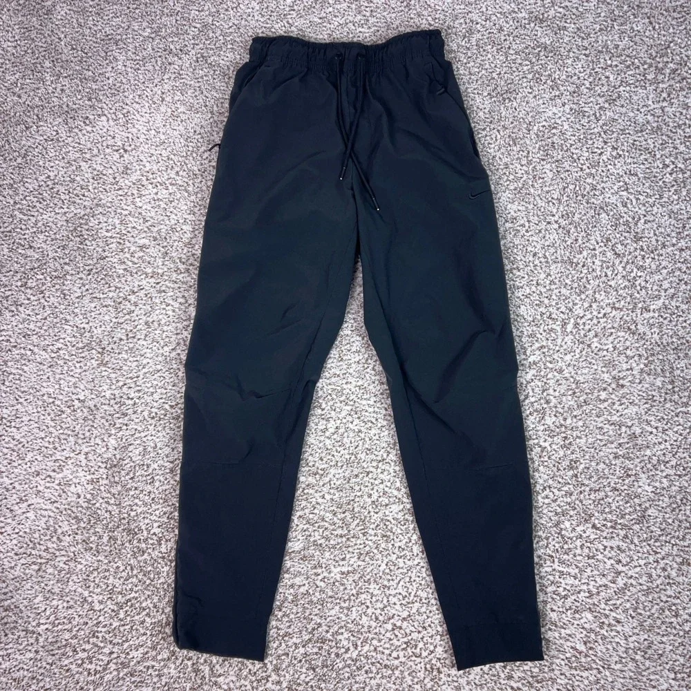 Nike Pants Men Small Black Dri-FIT Training Athletic Gym Joggers Ankle Zip Sport